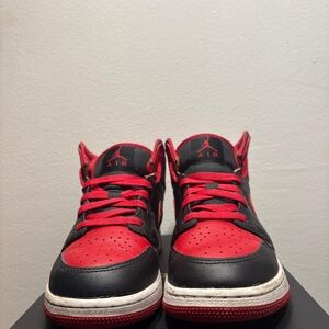 Air Jordan Black and Red Sneakers